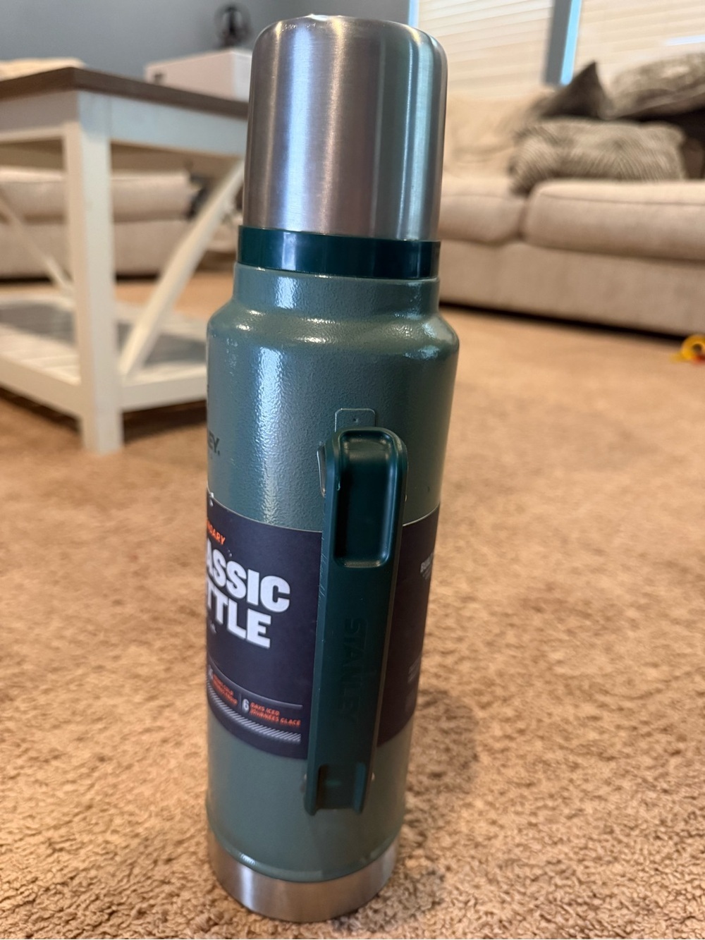 Heritage Classic Vacuum Bottle Thermos 1.1 qt 1L Stainless Steel - Picture 2 of 4